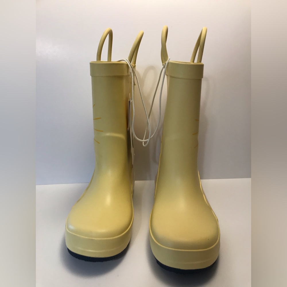 New Children’s Yellow Rain Boots Sunshine Rainbow Shoes size 11 toddler - Picture 7 of 9